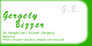 gergely bizzer business card